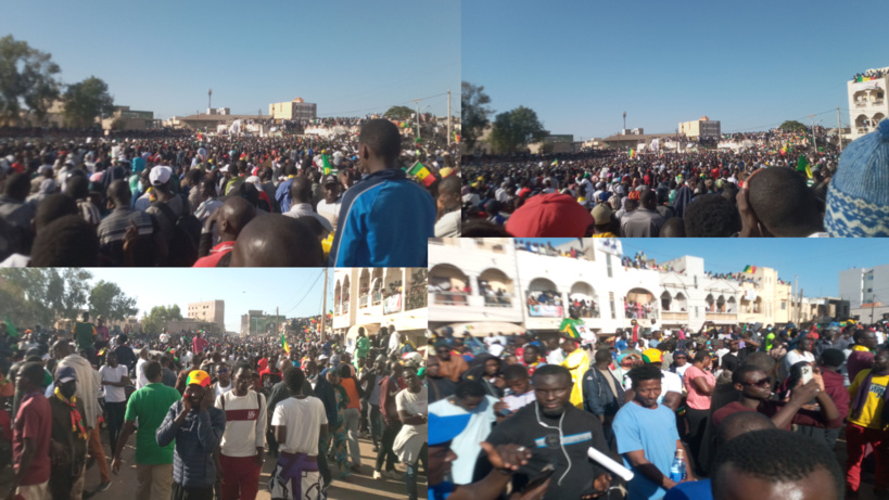Les images de la forte mobilisation des « Patriotes » au Méga meeting de Sonko à Keur Massar Les images de la forte mobilisation des « Patriotes » au Méga meeting de Sonko à Keur Massar