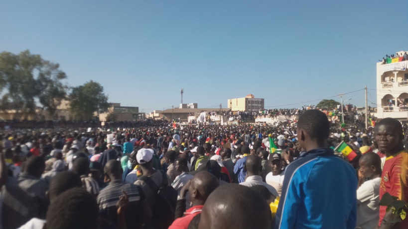 Les images de la forte mobilisation des « Patriotes » au Méga meeting de Sonko à Keur Massar
