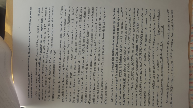 Dernière minute:  la CREI  a reçu la plainte contre Marème Faye Sall (Vidéo et documents)