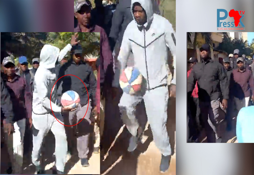 Attendu au Tribunal, Sonko se pavane dans les rues de Cité Keur Gorgui avec un ballon Attendu au Tribunal, Sonko se pavane dans les rues de Cité Keur Gorgui avec un ballon