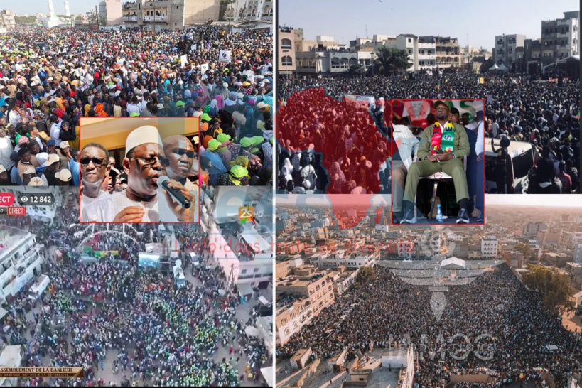 Meeting Pastef vs BBY : Sonko mène la danse, Benno se "ridiculise" et tente de faire passer un 3e mandat Meeting Pastef vs BBY : Sonko mène la danse, Benno se "ridiculise" et tente de faire passer un 3e mandat