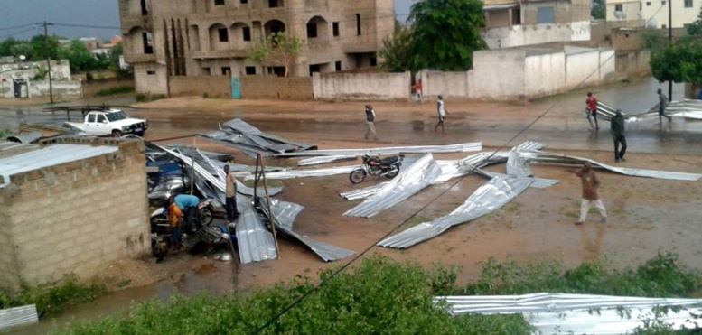 Grave Orage à Fatick : Beaucoup de maisons et d'installation électriques détruites