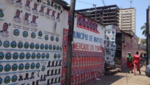 Affiches des candidats aux élections mozambicaines à Maputo, la capitale. RFI / Alexandra Brangeon