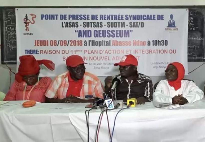Santé : la méga coalition And Gueusseum-ISTCTS décrète une grève de 96 heures