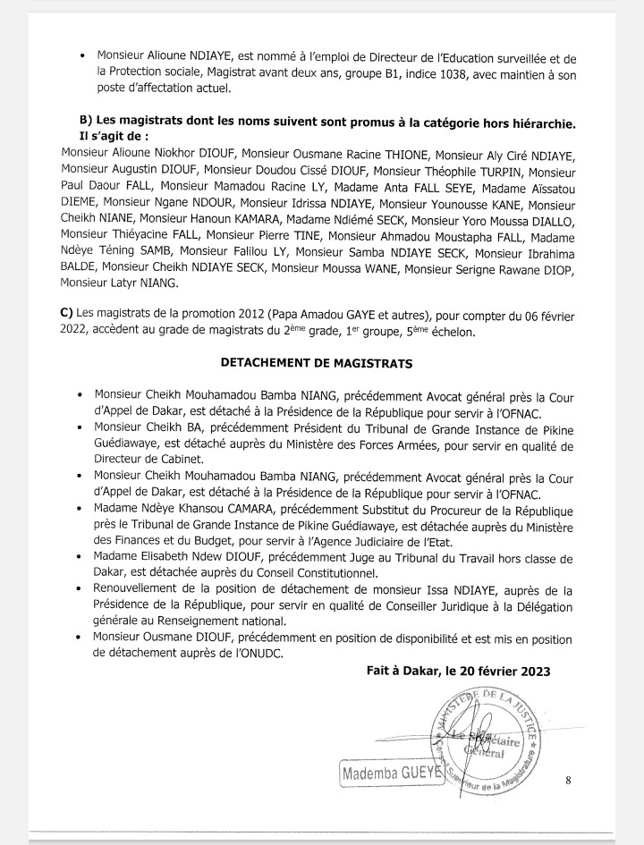 Vaste chamboulement à l'issue du Conseil supérieur de la magistrature (Documents)