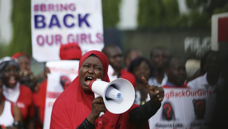 Une marche pour demander la libération des jeunes filles enlevées par Boko Haram à Chibok. REUTERS/Afolabi Sotunde
