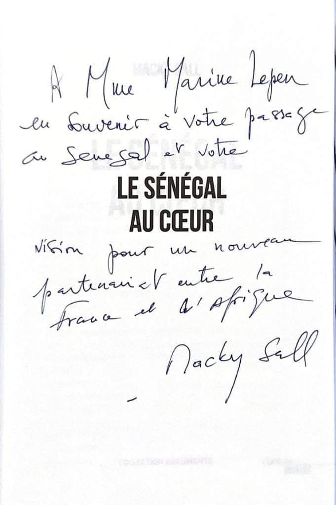 La lettre de Cheikh Hadjibou Soumaré et la question polémique au PR Macky Sall: « avez-vous remis 12 millions d’euros à (Marine Le Pen)»