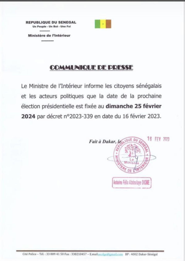 Sénégal: le décret fixant la date de l'élection présidentielle de 2024 introuvable, toujours pas de révision des listes électorales
