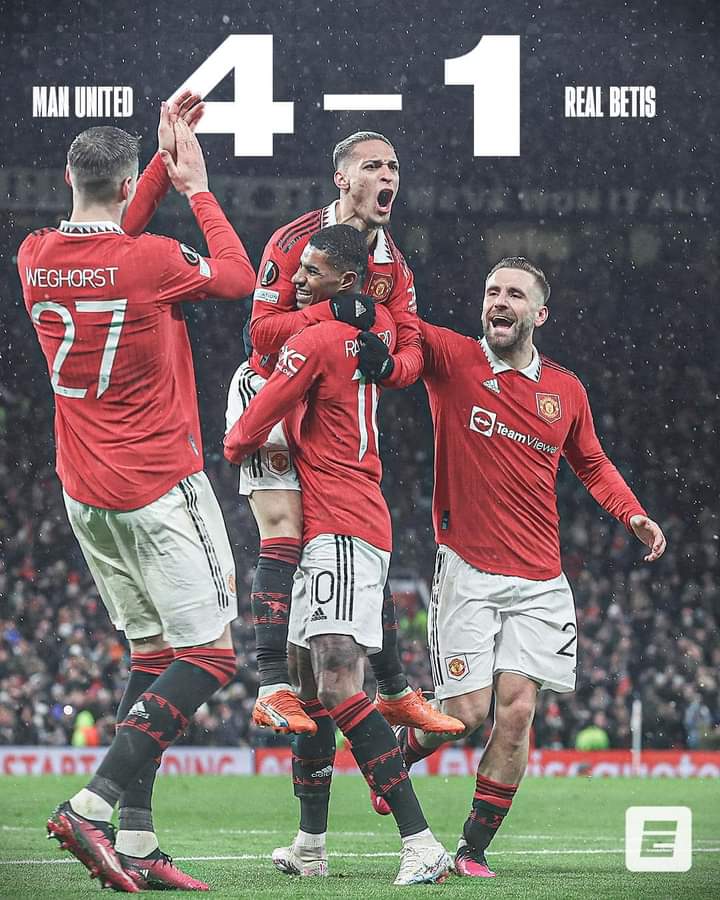 Ligue Europa : United écrase le Real Betis, la Juve et Séville prennent aussi une option sur les quarts, le Shakhtar Donetsk accroché !