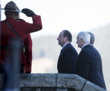 Le président français François Hollande et le Premier ministre canadian Stephen Harper, le 2 novembre à Banff. REUTERS/Mike Sturk