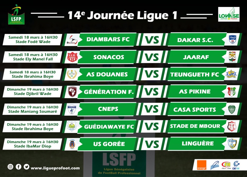Ligue 1 : duel à distance Guédiawaye FC / Diambars, pour la première place 