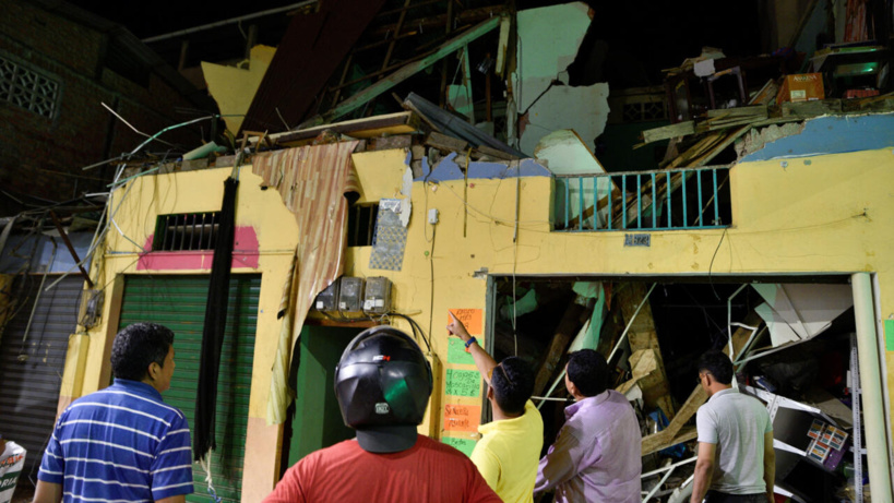 Equateur: séisme meurtrier dans le sud du pays et au Pérou Equateur: séisme meurtrier dans le sud du pays et au Pérou