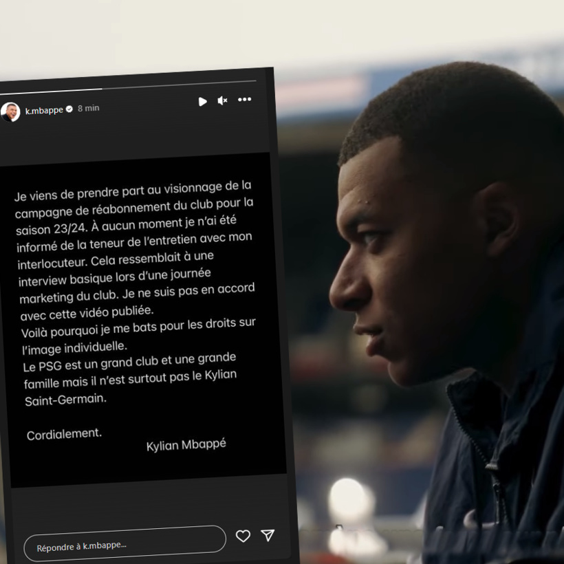 Campagne de réabonnement du PSG: l’énorme tacle de Mbappé au club qui a utilisé son image Campagne de réabonnement du PSG: l’énorme tacle de Mbappé au club qui a utilisé son image