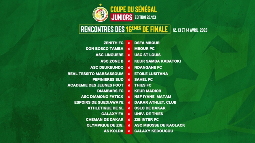 32e de finale Coupe du Sénégal : Casa Sports à l'assaut de Goudiry SC, Oslo FA face aux Sirènes de Grand Yoff 32e de finale Coupe du Sénégal : Casa Sports à l'assaut de Goudiry SC, Oslo FA face aux Sirènes de Grand Yoff