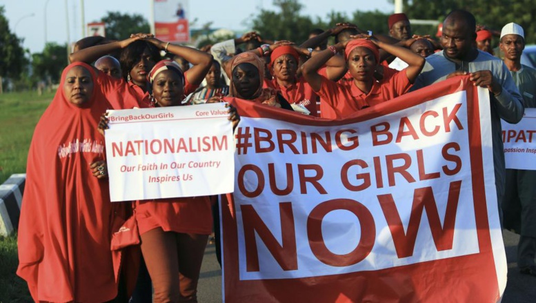 Manifestation pour la libération des lycéennes enlevées à Chibok, à Abuja, le 3 novembre. REUTERS/Afolabi Sotunde