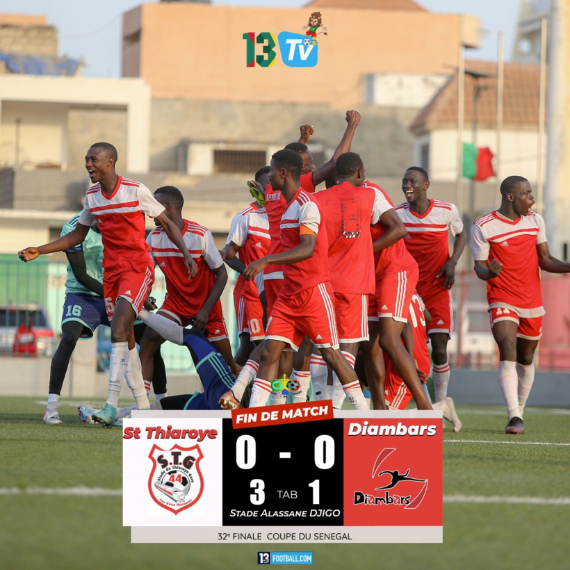 32es finale Coupe du Sénégal : énorme exploit du Stade de Thiaroye, qui élimine Diambars 32es finale Coupe du Sénégal : énorme exploit du Stade de Thiaroye, qui élimine Diambars