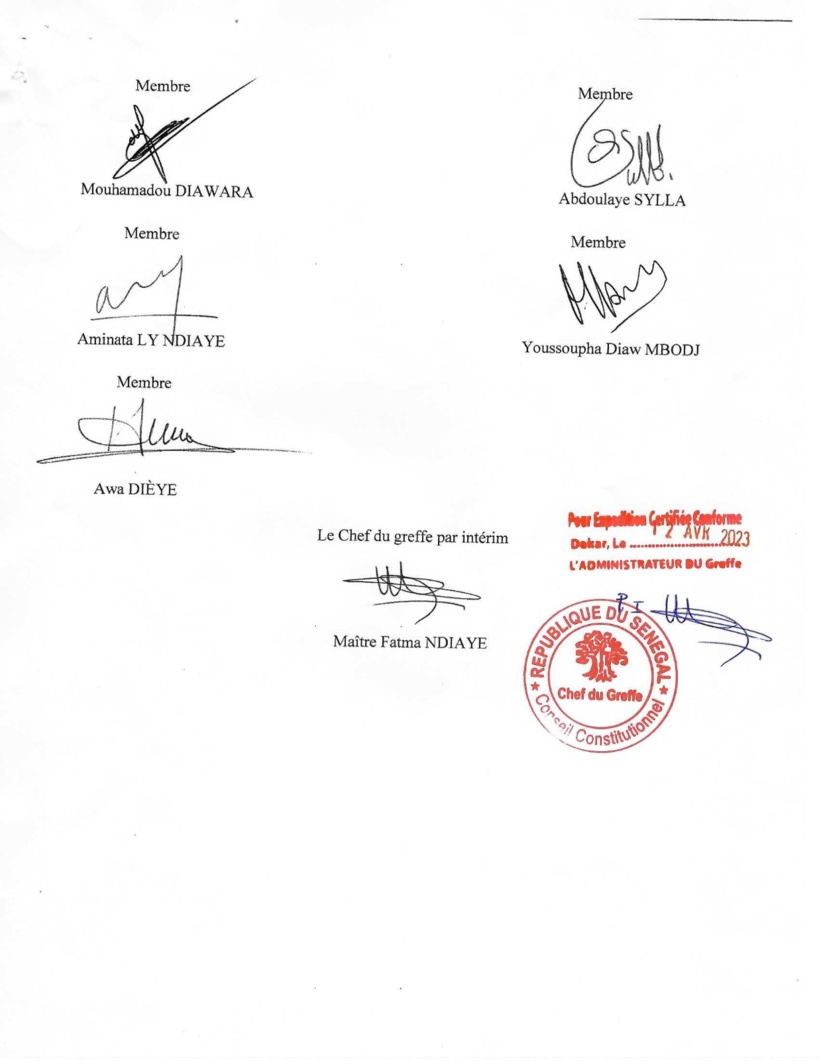 Saisine du Conseil constitutionnel pour réanimer l'AN : le recours de YAW déclaré « irrecevable » (documents) Saisine du Conseil constitutionnel pour réanimer l'AN : le recours de YAW déclaré « irrecevable » (documents)