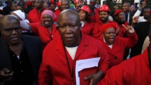 Julius Malema à la sortie du Parlement, le 21 août 2014. REUTERS/Mike Hutchings