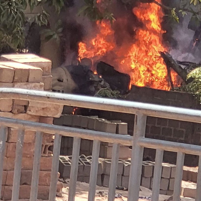 Bamako : un hélicoptère tombe sur une maison à Missabougou ! Bamako : un hélicoptère tombe sur une maison à Missabougou !