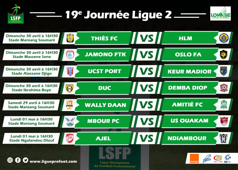 Ligue 2 : Oslo défie le leader Jamono Fatick Ligue 2 : Oslo défie le leader Jamono Fatick