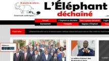 Page d'accueil du site internet de «L'Eléphant déchaîné». capture écran Page d'accueil du site internet de «L'Eléphant déchaîné». capture écran