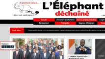 Page d'accueil du site internet de «L'Eléphant déchaîné». capture écran