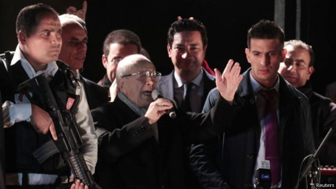 Béji Caïd Essebsi, 88 ans, n'a pas tardé pour annoncer sa victoire