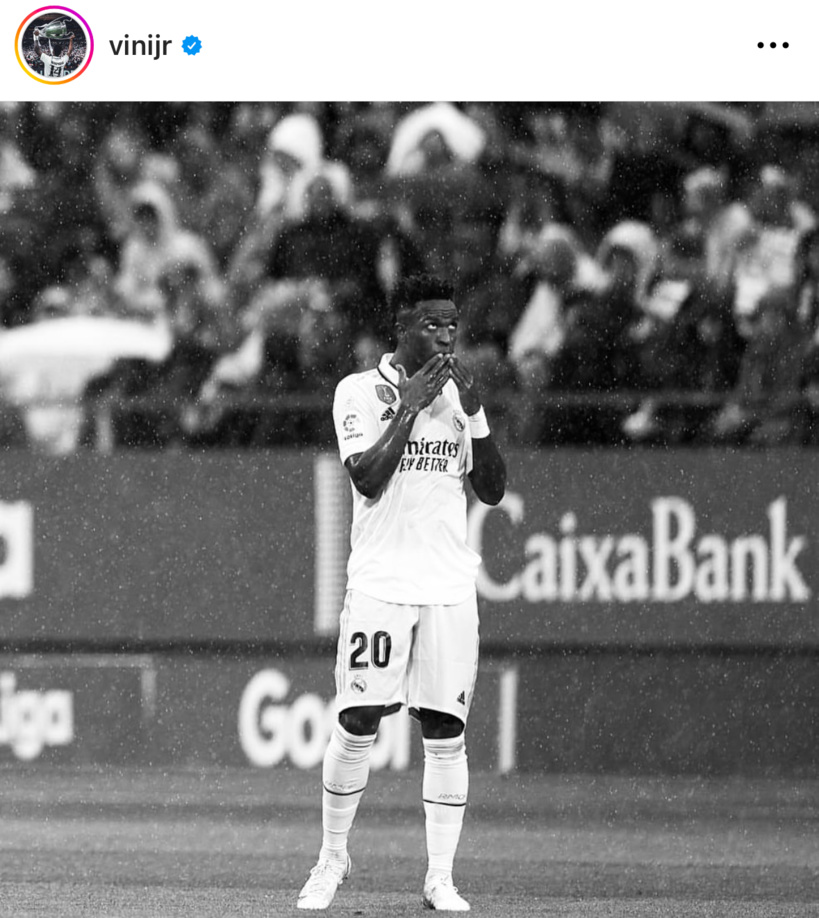 Encore victime de cris racistes, Vinicius Jr explose sur Instagram: « la Liga pense que le racisme est normal » Encore victime de cris racistes, Vinicius Jr explose sur Instagram: « la Liga pense que le racisme est normal »