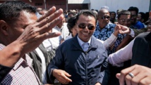 L'ex-président Marc Ravalomanana lors de son retour à Madagascar, le 13 octobre 2014, après 5 années d'exil en Afrique du Sud.