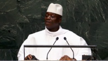 Yahya Jammeh, le président gambien, à la tribune des Nations unies, en septembre 2014. Reuters/Lucas Jackson