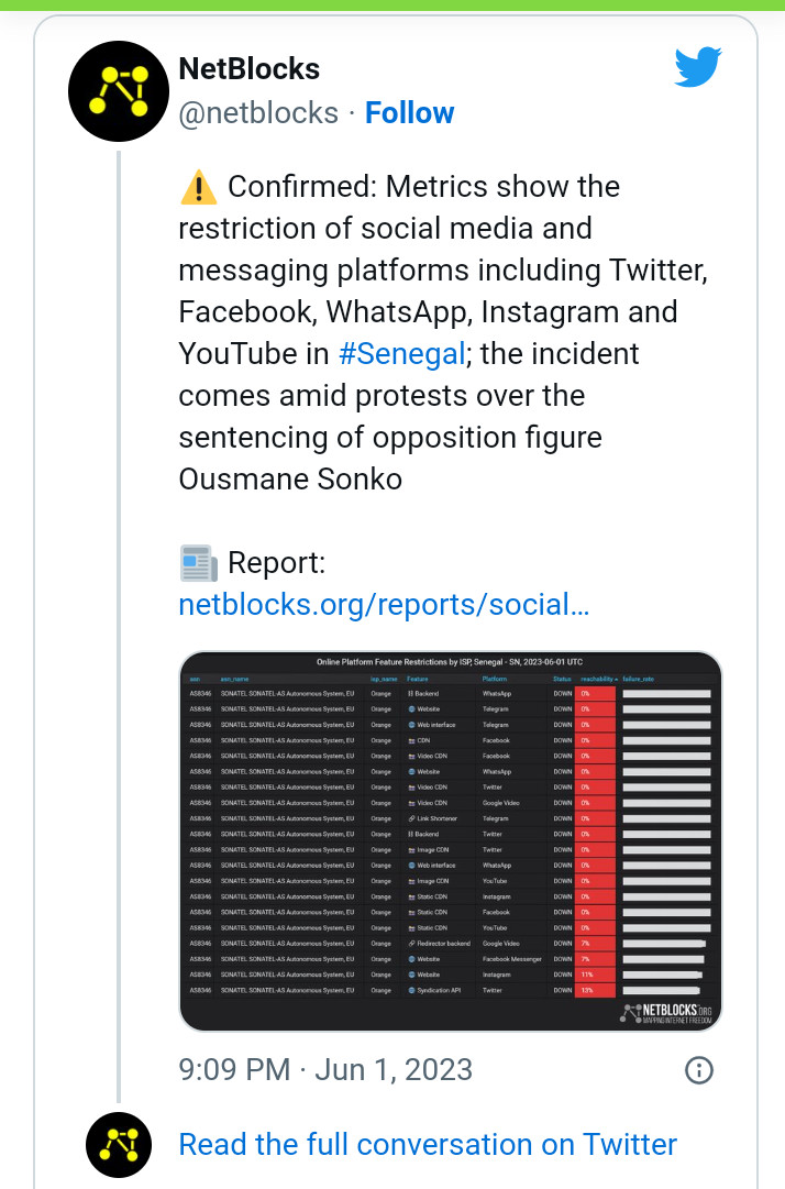 Sénégal : difficile d'accéder aux réseaux sociaux tels que WhatsApp et Facebook