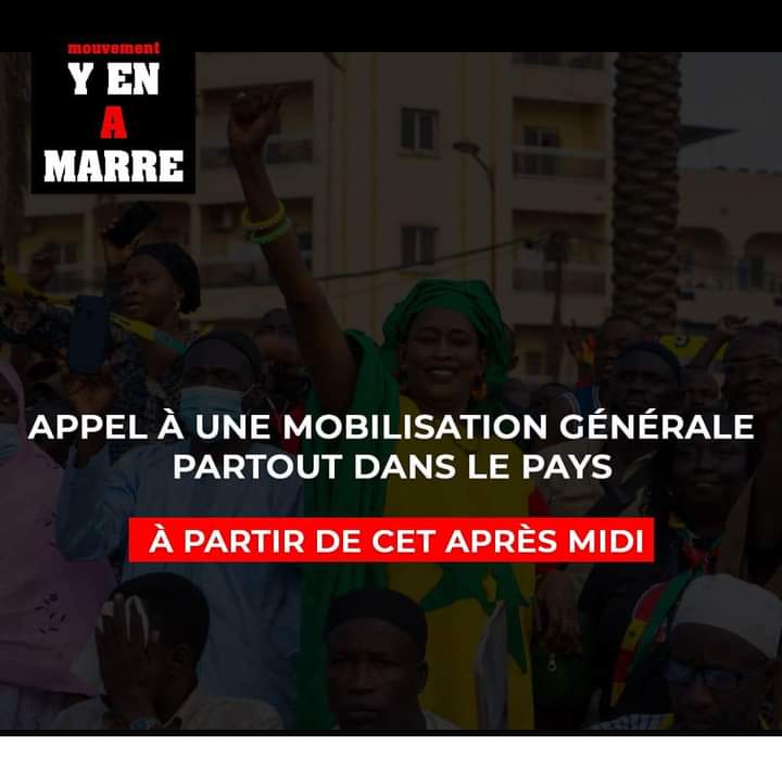 Yen a marre appelle à une "mobilisation générale" ce vendredi après-midi