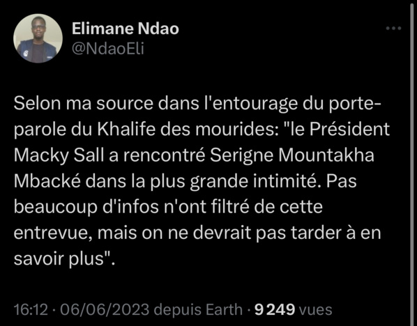 Visite nocturne de Macky à Touba, accalmie à Dakar, Sonko toujours coupé du monde...