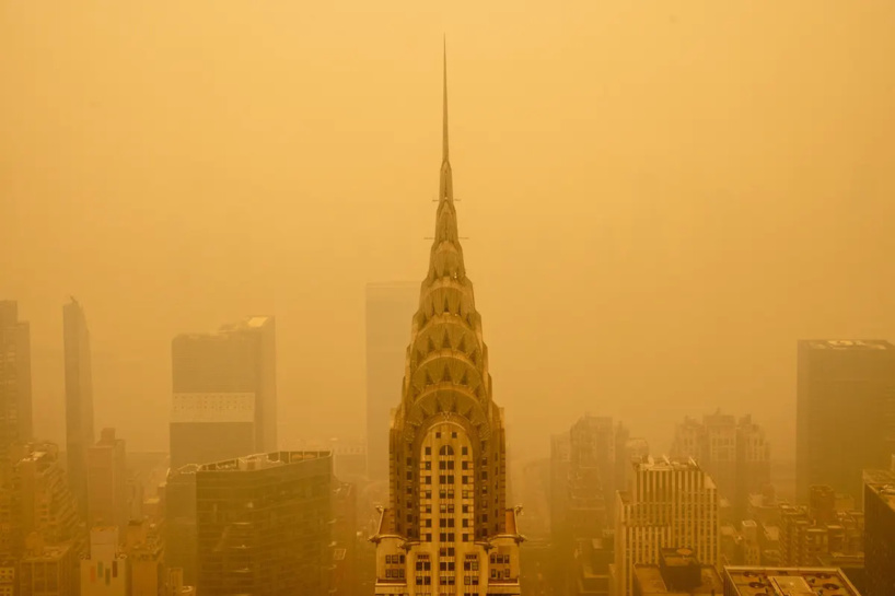 Brouillard et air irrespirable à New York à cause des incendies au Québec
