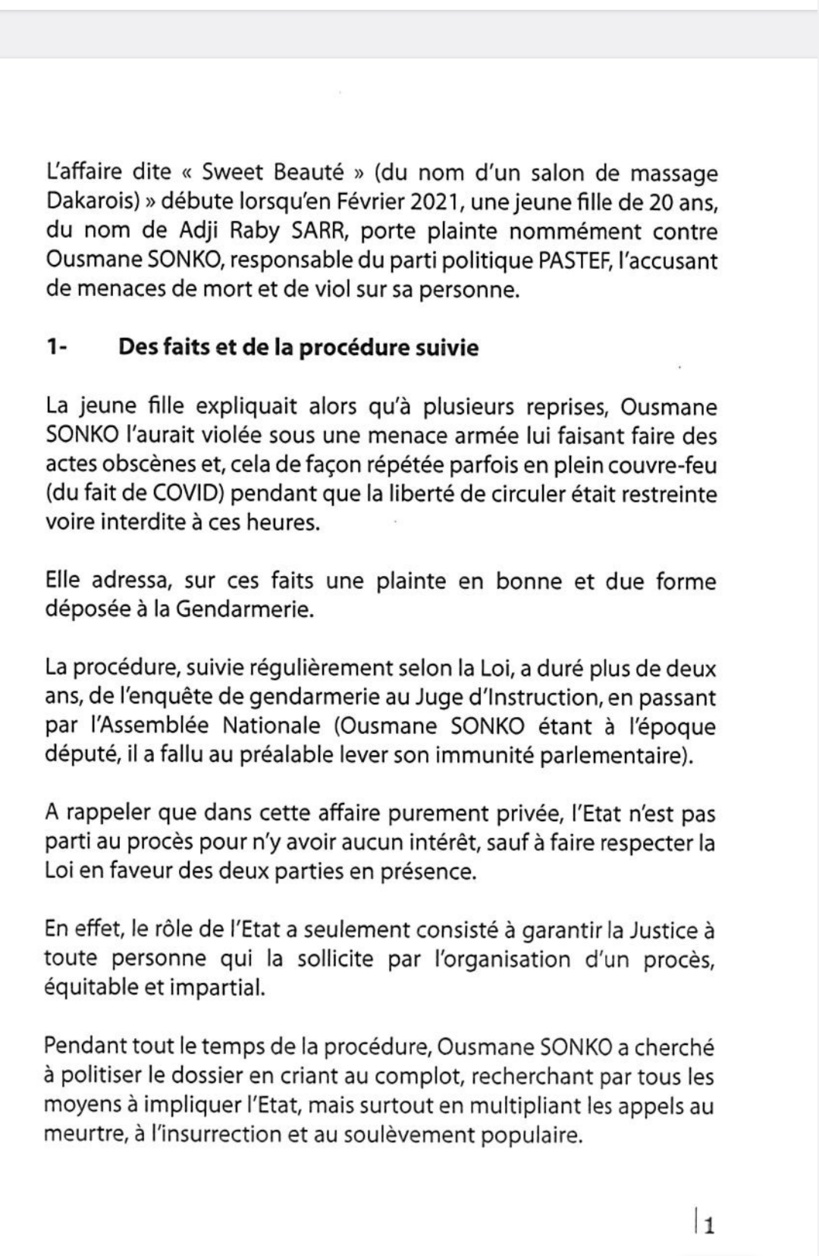Sénégal : le gouvernement publie son livre blanc sur les manifestations du mois de juin Sénégal : le gouvernement publie son livre blanc sur les manifestations du mois de juin