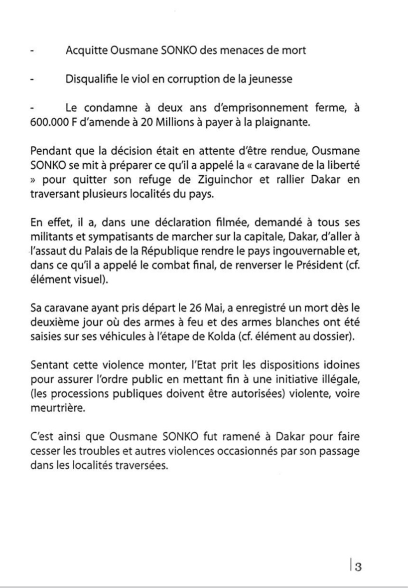 Sénégal : le gouvernement publie son livre blanc sur les manifestations du mois de juin Sénégal : le gouvernement publie son livre blanc sur les manifestations du mois de juin