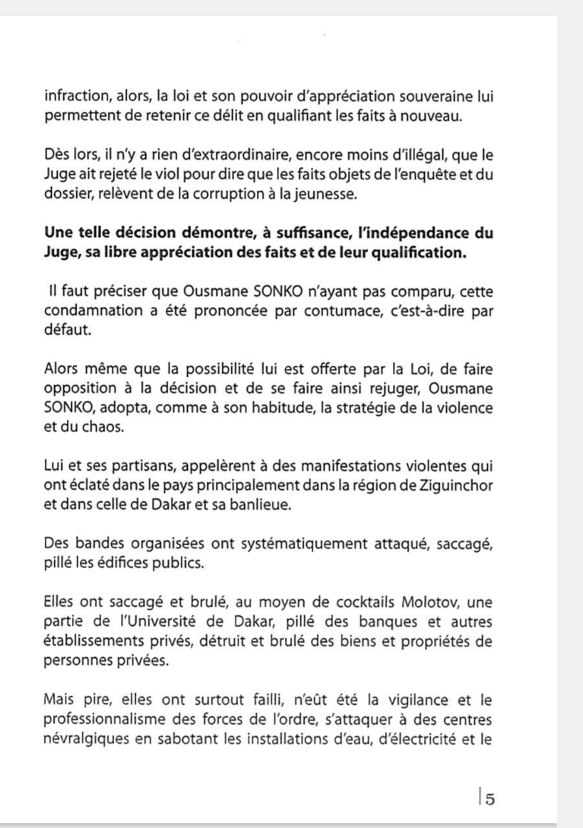 Sénégal : le gouvernement publie son livre blanc sur les manifestations du mois de juin Sénégal : le gouvernement publie son livre blanc sur les manifestations du mois de juin