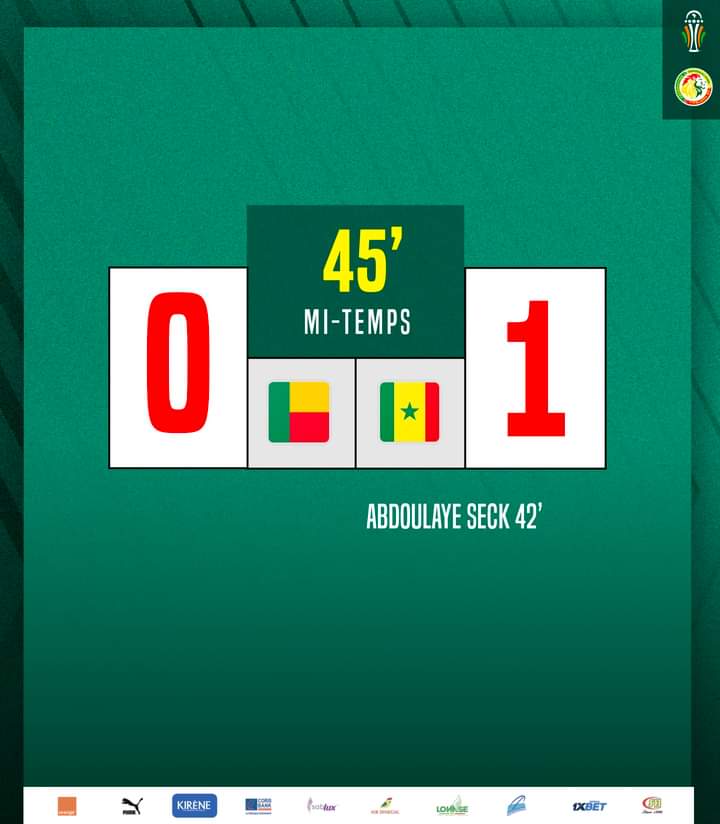 Eliminatoires CAN 2023 :  le Sénégal mène 1-0 face au Bénin à la pause