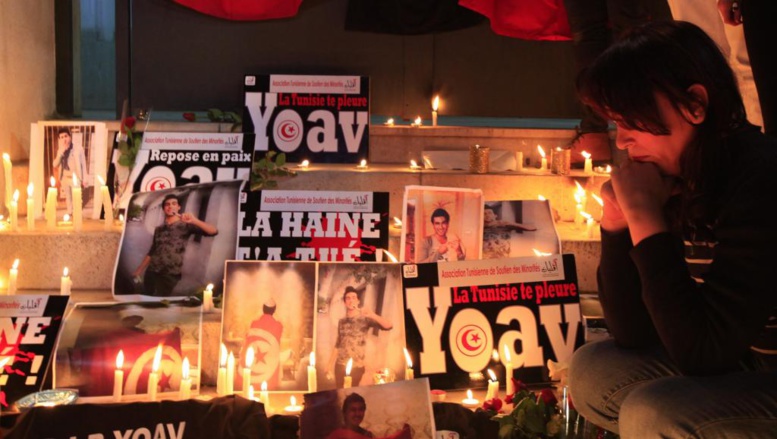 A la synagogue de Tunis, dernier hommage à Yoav Hattab, tué à Paris A la synagogue de Tunis, dernier hommage à Yoav Hattab, tué à Paris