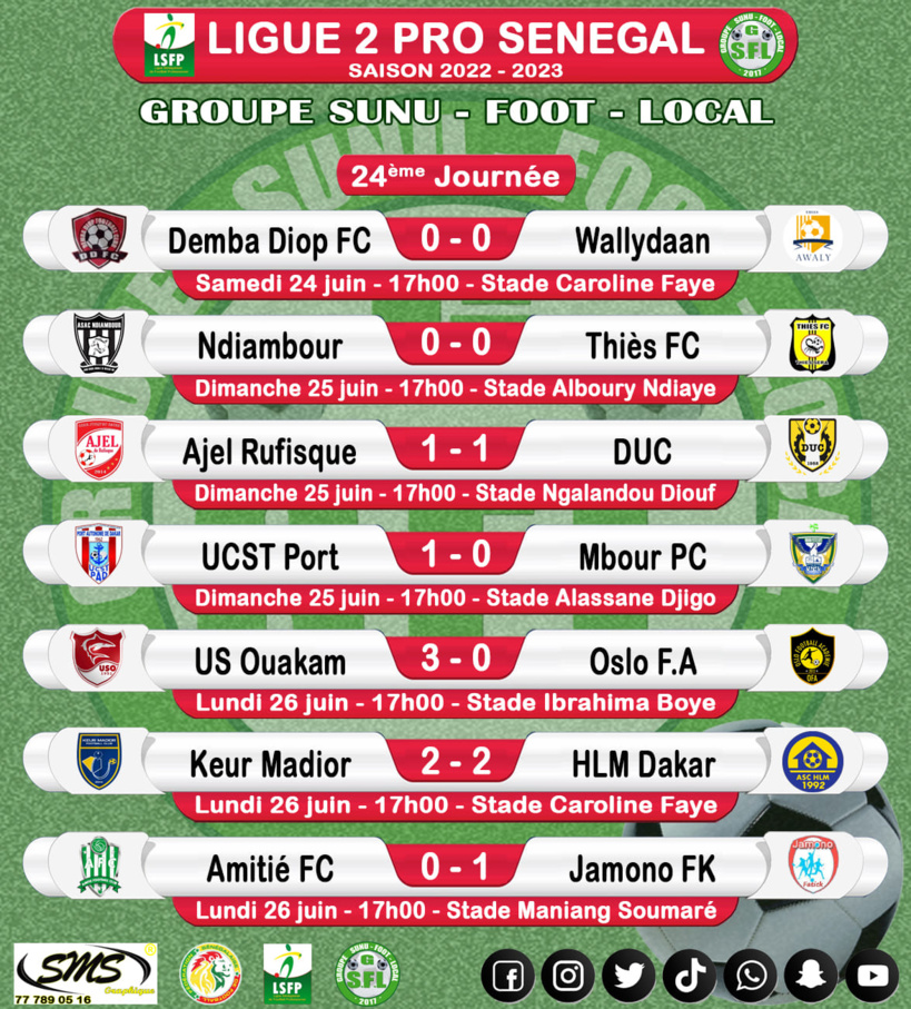 Ligue 2 : US Ouakam et Jamono acculent AJEL Ligue 2 : US Ouakam et Jamono acculent AJEL