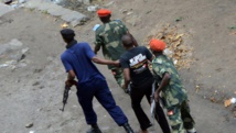 Lors des manifestations contre le pouvoir de Joseph Kabila, la police a procédé à des arrestations le 19 janvier 2015 à Kinshasa. AFP/Papy Mulongo