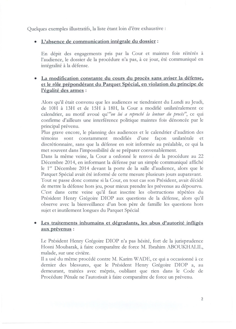 PUBLIREPORTAGE - Communiqué des avocats de Karim Wade