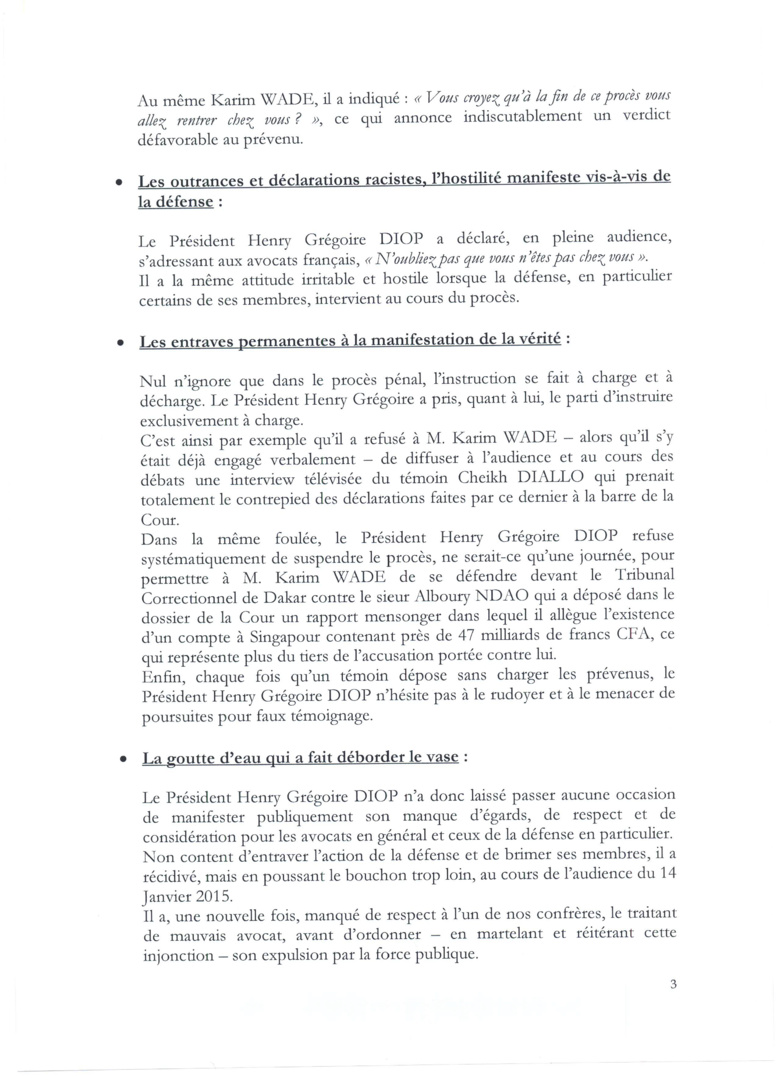 PUBLIREPORTAGE - Communiqué des avocats de Karim Wade PUBLIREPORTAGE - Communiqué des avocats de Karim Wade