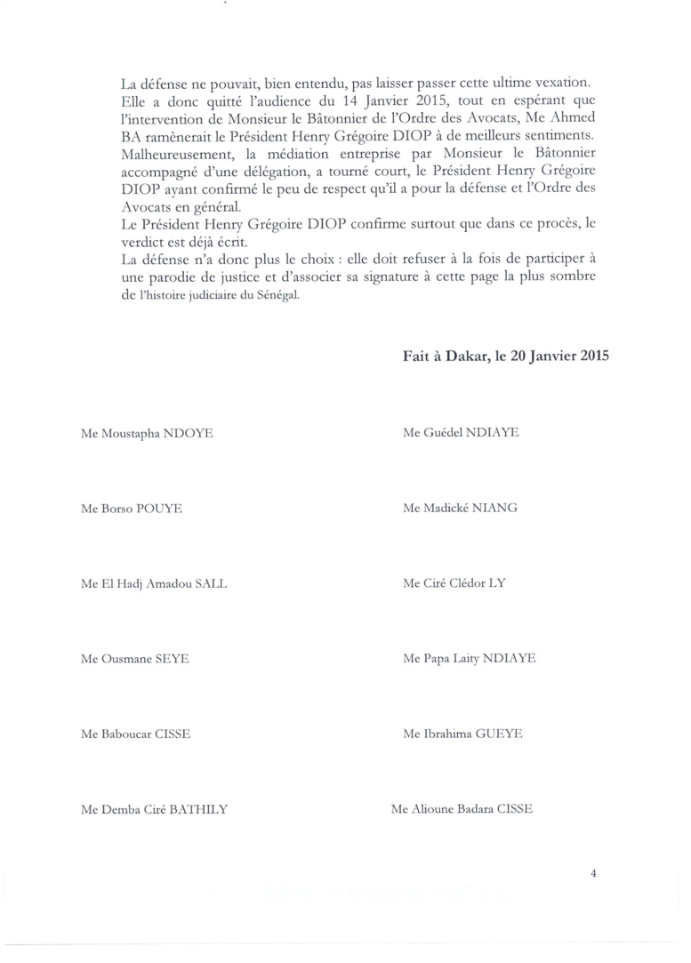 PUBLIREPORTAGE - Communiqué des avocats de Karim Wade