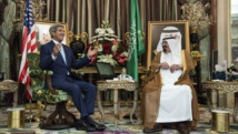 Le roi Abdallah d'Arabie saoudite recevant John Kerry en septembre 2014. Riyad est l'un des principaux alliés de Washington dans la région. REUTERS/Brendan Smialowski/Pool