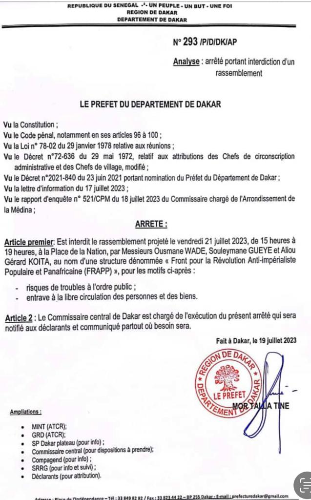 F24 : le préfet interdit la manifestation de ce vendredi 