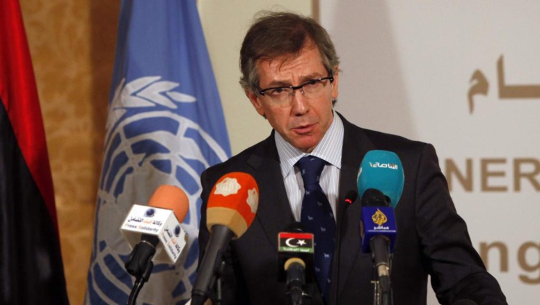 Le chef de la mission de l'ONU pour la Libye Bernardino Leon, le 2 février 2015 à Tripoli. REUTERS/Ismail Zitouny