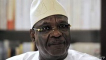 Le président Ibrahim Boubacar Leita au cours d'une interview (Archives).