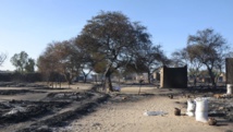 Ce qu'il reste d'une maison brûlée, à Ngouboua, après l'assaut des islamistes de Boko Haram.