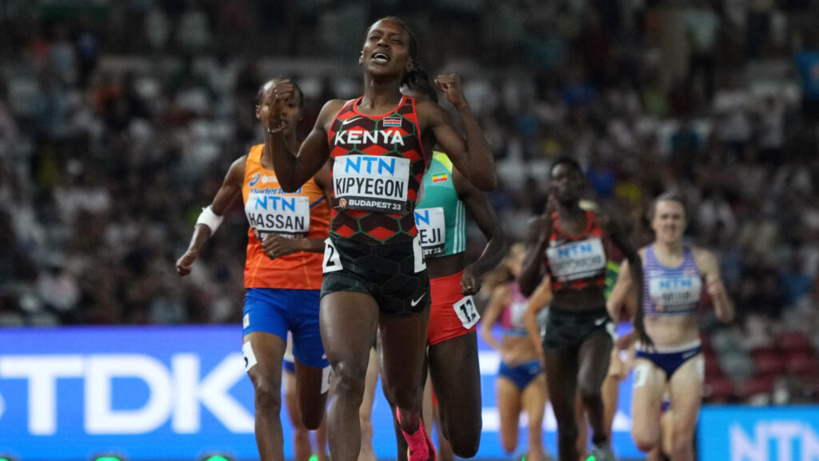 Athlétisme: Faith Kipyegon championne du monde du 1500 m pour la troisième fois Athlétisme: Faith Kipyegon championne du monde du 1500 m pour la troisième fois